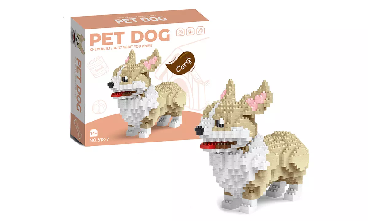 LEGO Inspired Mini Dog Breed Building Block Set - Corgi, Doberman, Dachshund