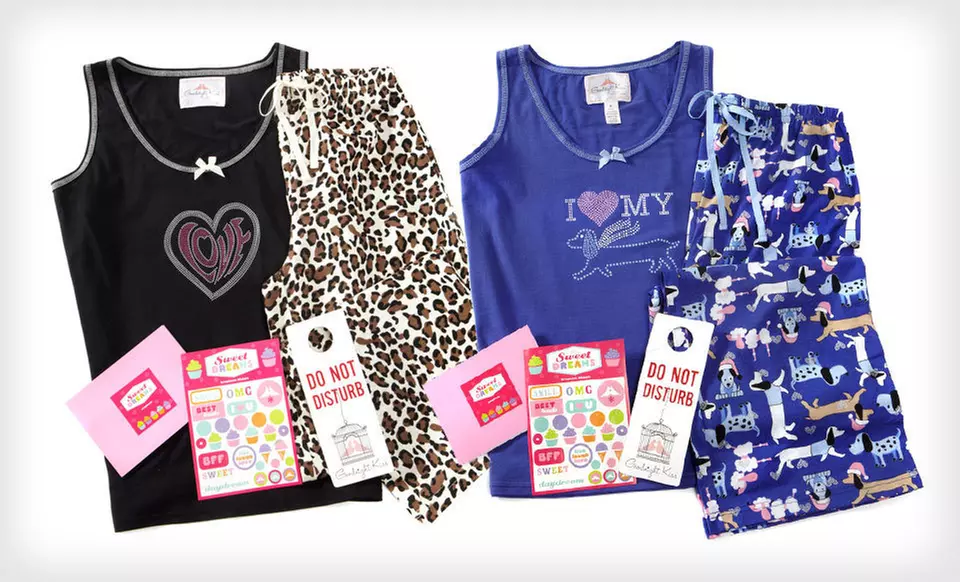 $21 for a Goodnight Kiss Pajama Set in S–XL ($48 List Price). Multiple Styles Available. Free Shipping and Returns. - Second Medium