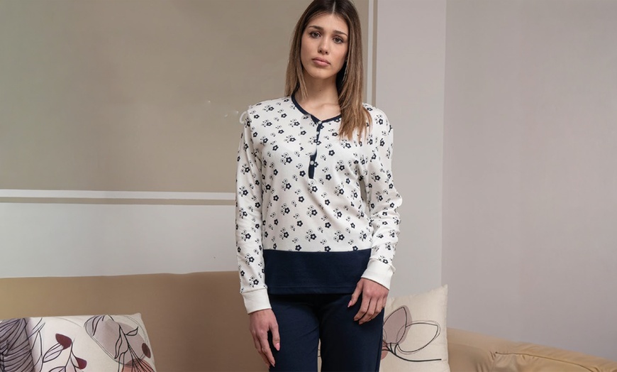 Image 29: Pigiama donna invernale in cotone di Nottingham, Coconuda o De Fonseca