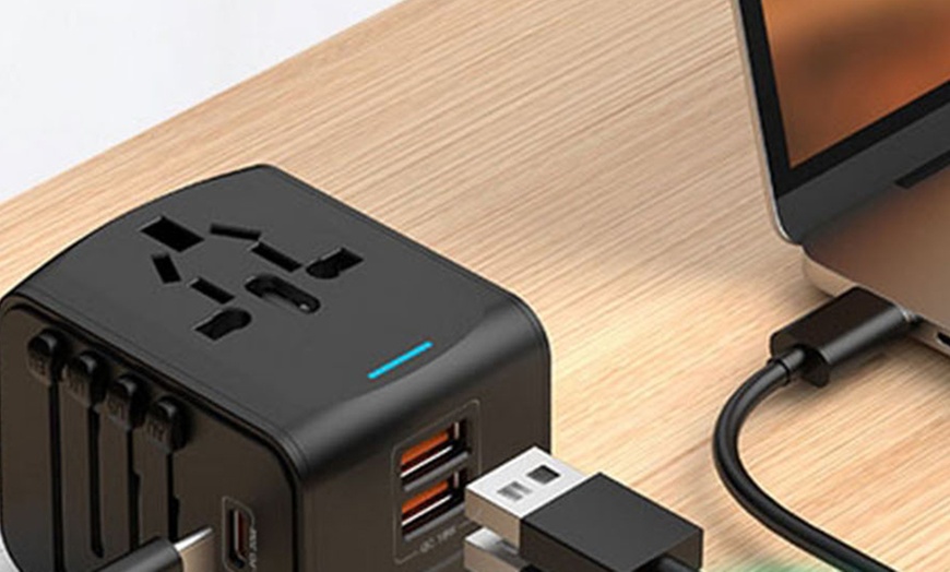 Image 3: Compact Design Universal Travel Plug Adapter