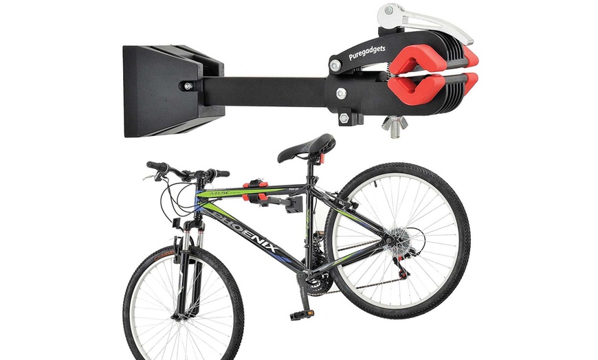 Image 1: Wall Mount Bike Folding Clamp