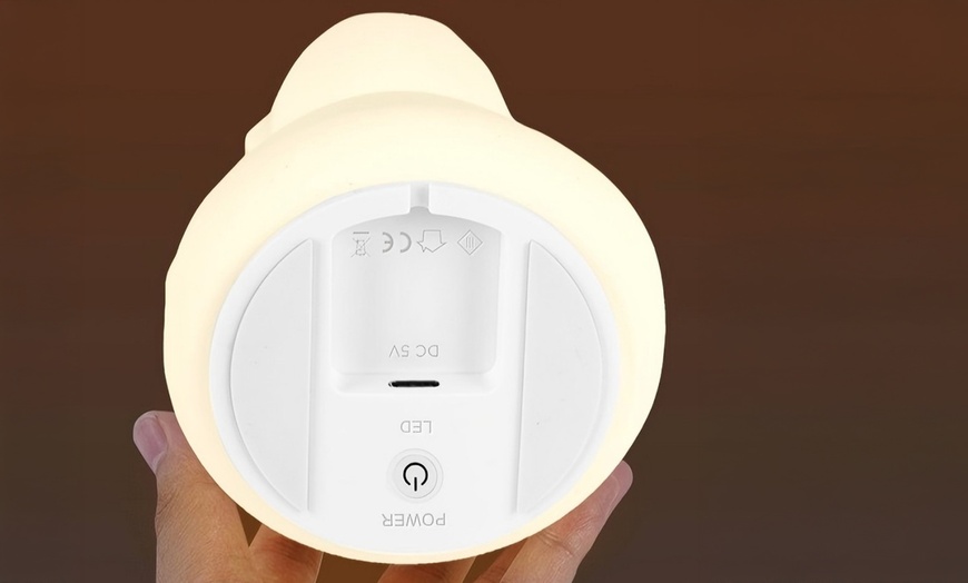Image 2: Colour-changing Silicone 'Breathing' Buddha Night Light with 3 modes