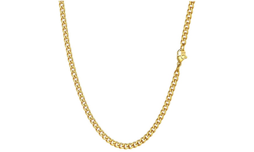 Image 8: Eira Wen Men's Cuban Chain Link Necklace