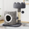 Image 6: 53cm/107cm Cat Tree Tower Indoor Cat Bed with Scratching Post