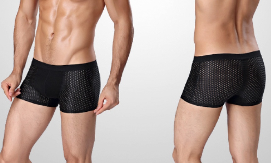 Image 5: Up to 12 Pairs of Men's Breathable Mesh Boxers