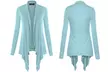 Made by Johnny Women's Basic Draped Long Sleeve Open Front Knit Cardigan - Second Medium