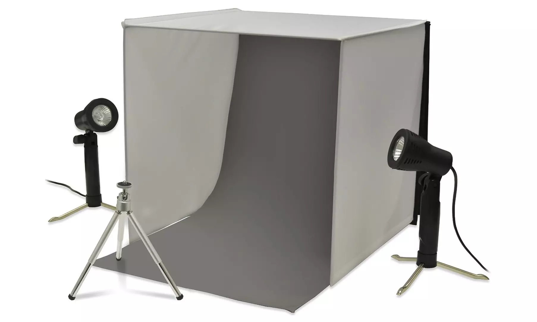 Cube Tabletop Studio Photography Tent with Lighting Kit and Tripod - Primary Image