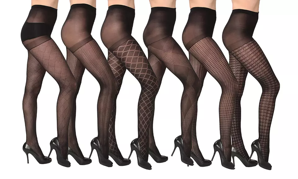 Isadora Women's Fashion Sheer Tights (6-Pack) - Primary Image