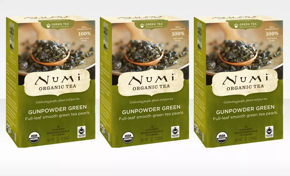 $13.99 for Three Boxes of Numi Organic Gunpowder Green, Jasmine Green, or White Rose Tea ($20.97 List Price) - Second Medium