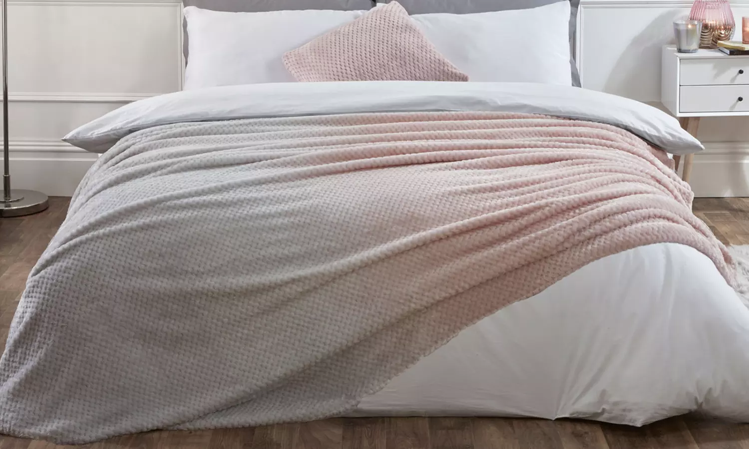 Dreamscene Faux Mink Waffle Knit Throw - Image 6