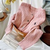 Image 11: Women’s Knitted Button-Down Cardigan Sweater
