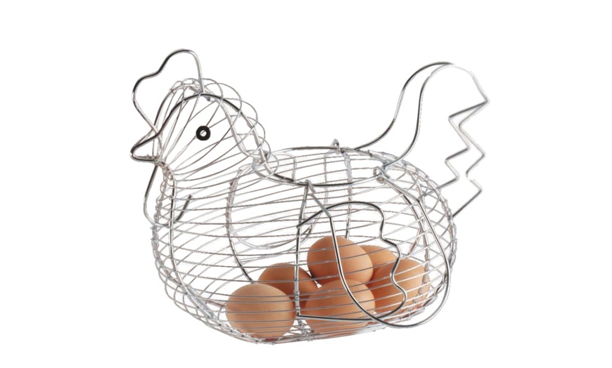 Image 1: Chicken-Shaped Egg Basket