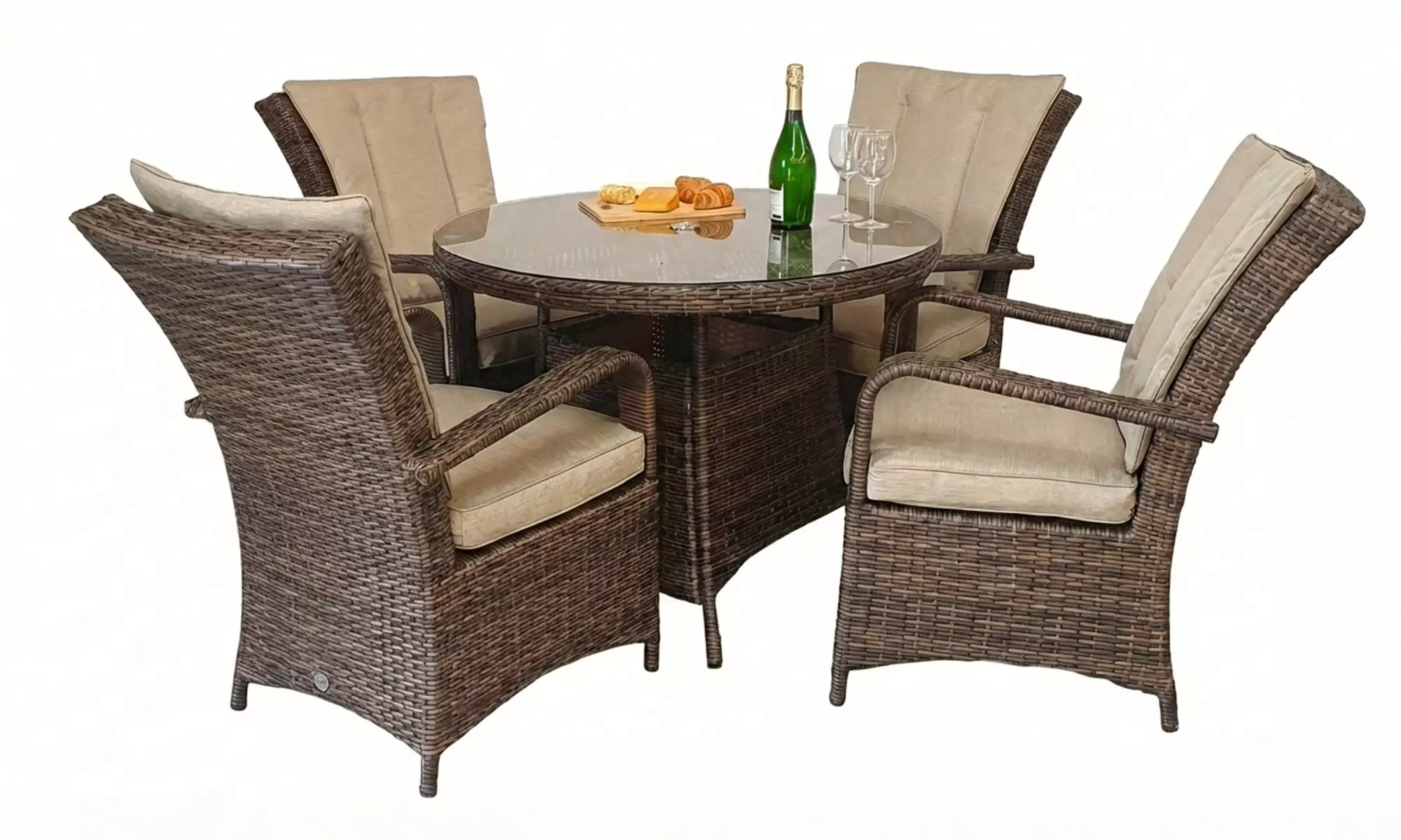 Signature Weave Florida 4-Seat Outdoor Dining Set