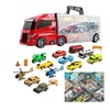 Image 1: CR1 Transporter Truck Carrycase Play Set with Toy Vehicles and Map