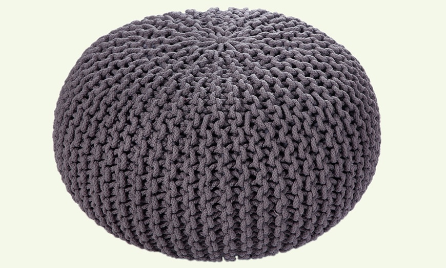 Image 20: Round Knitted Pouffes