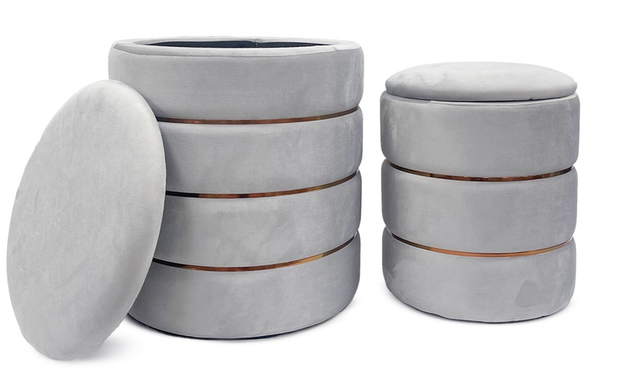 Image 5: Lot de 2 poufs de rangement "Romeo e Giulietta"