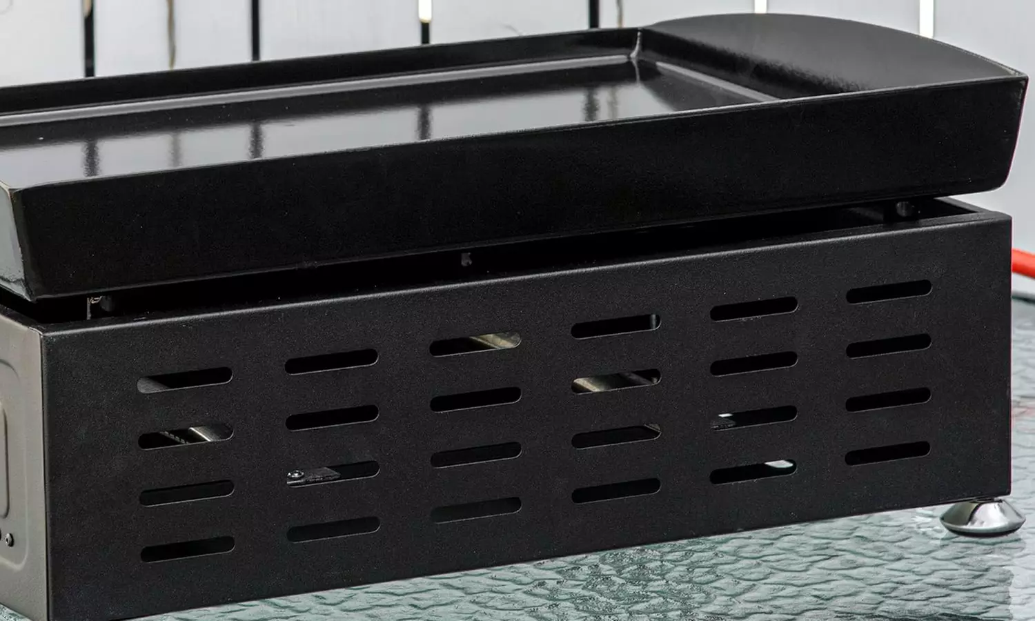 Outsunny Tabletop Gas Plancha Grill with Two Stainless Steel Burner