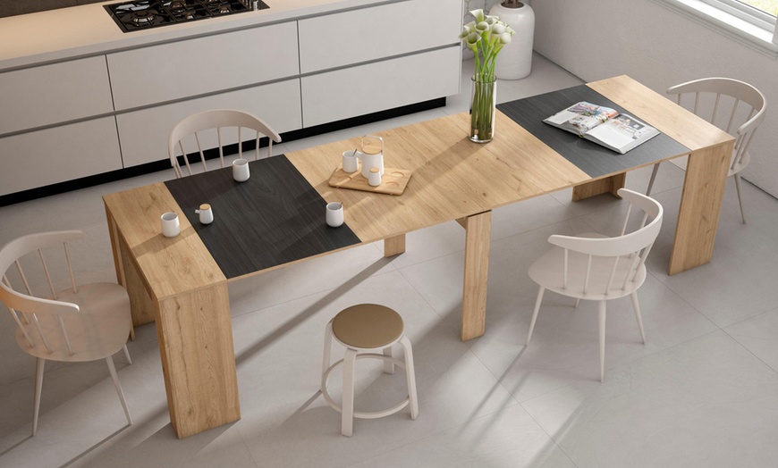 Image 34: Extendable Console Table for 6 people or up to 14 people