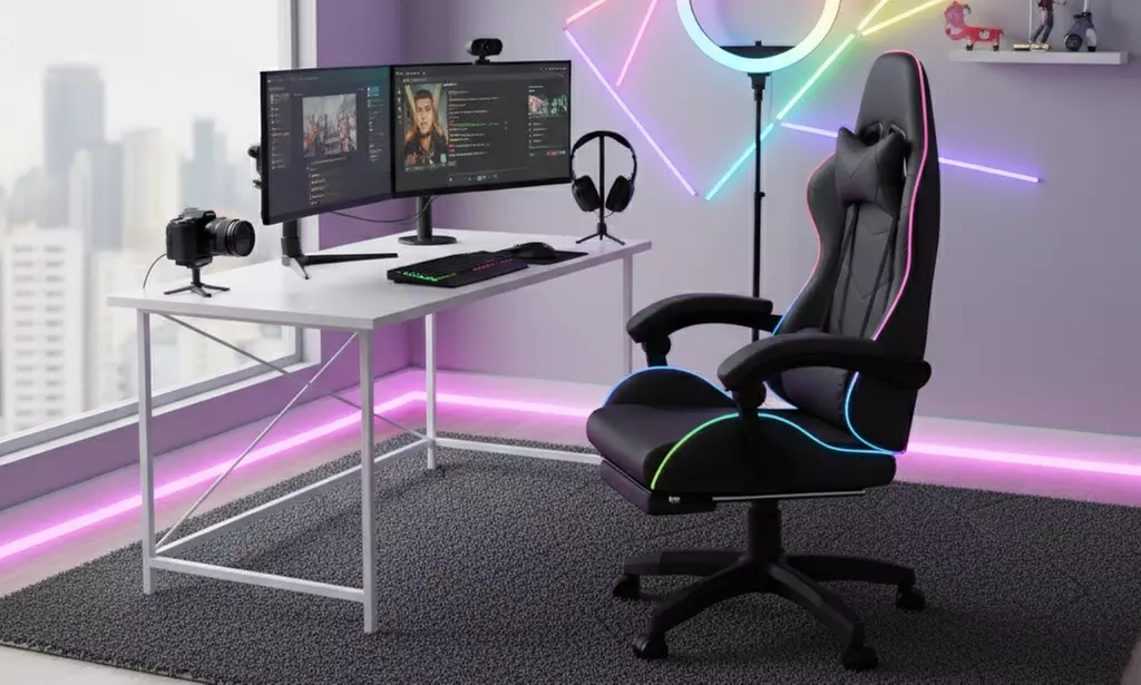 Sedia da gaming con LED RGB