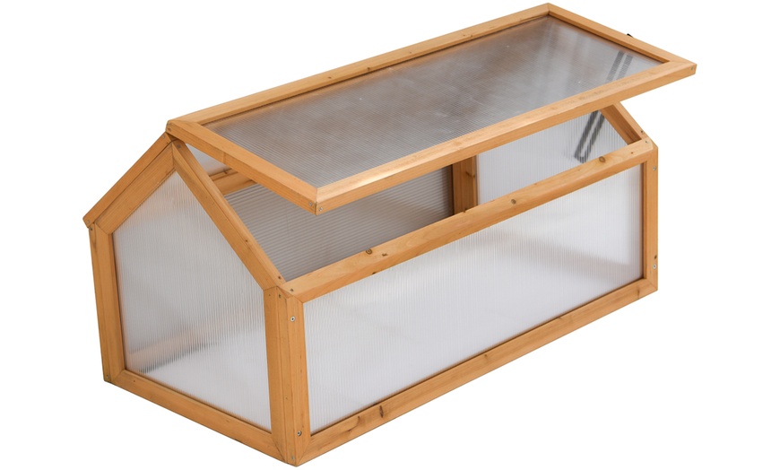 Image 9: Garden Grow Raised Wooden Cold Frame with Optional Legs