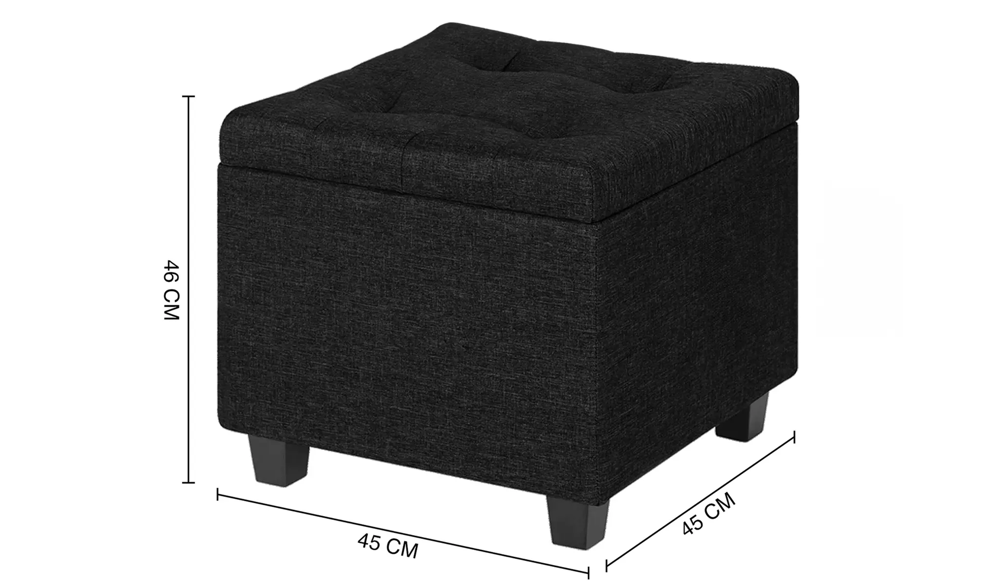 Pouf avec espace de rangement