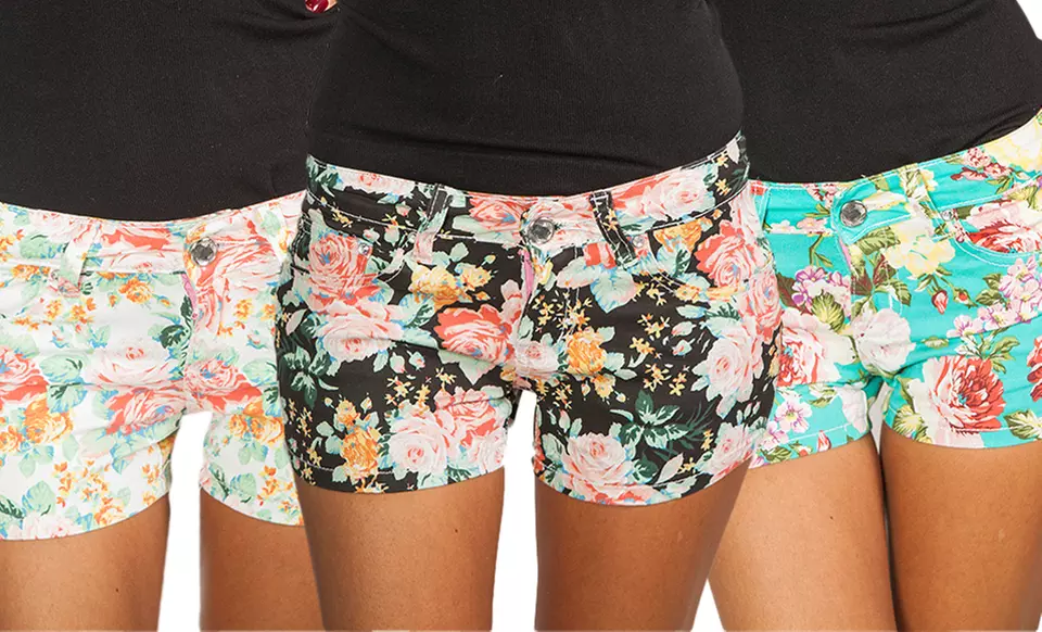 Floral Printed Shorts - Primary Image