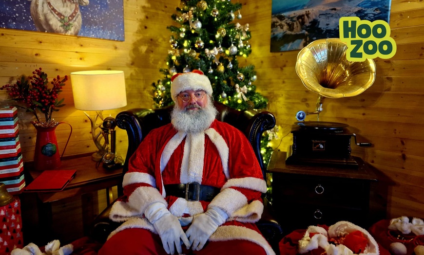 Image 1: Christmas Entrance with Santa Visit and Festive Activities at Hoo Zoo