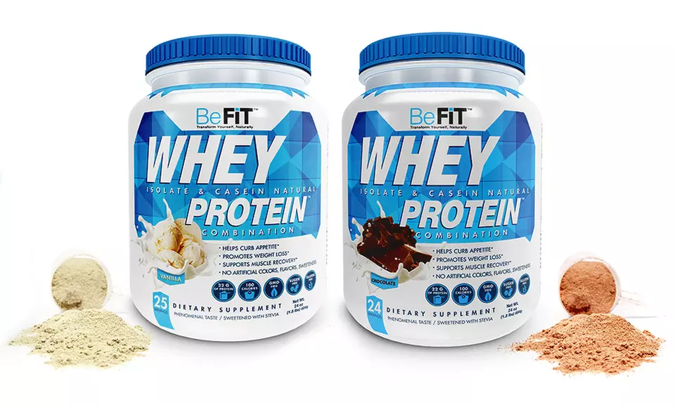 BeFit Whey-Isolate and Casein Natural-Protein Dietary Supplement (25-Serving Tub) - Primary Image