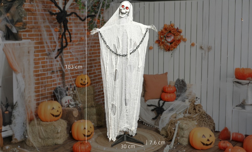 Image 41: Outsunny Voice Activated Halloween Animatronics Witch