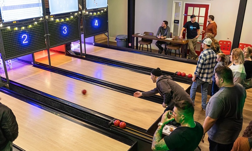 Image 2: 1-Hour Duckpin Bowling Lane Rental for up to 4