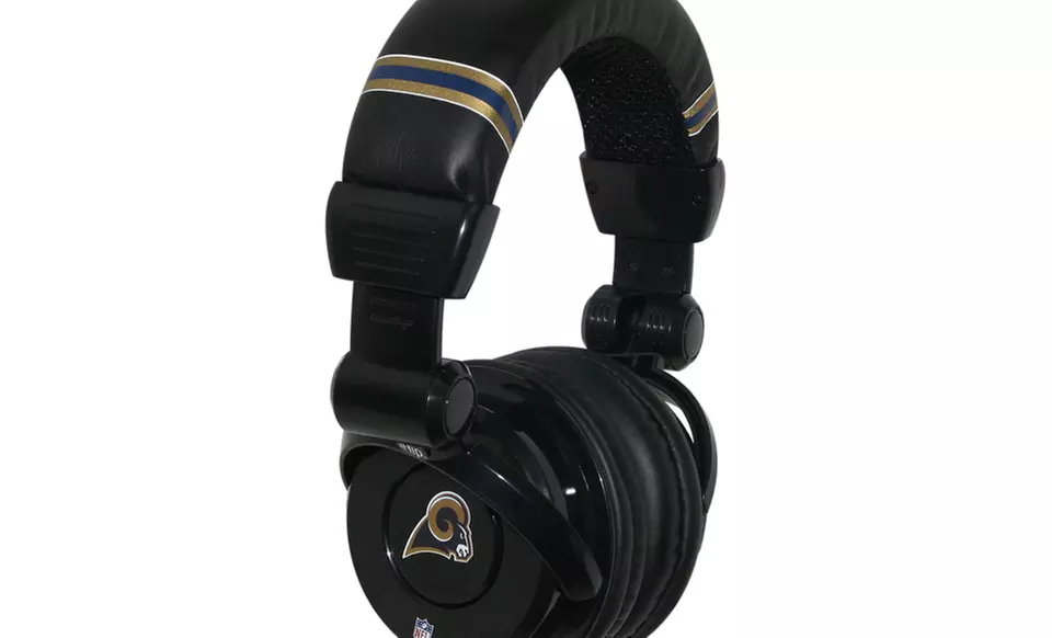 NFL St. Louis Rams Pro DJ Headphones with Inline Microphone  - Primary Image