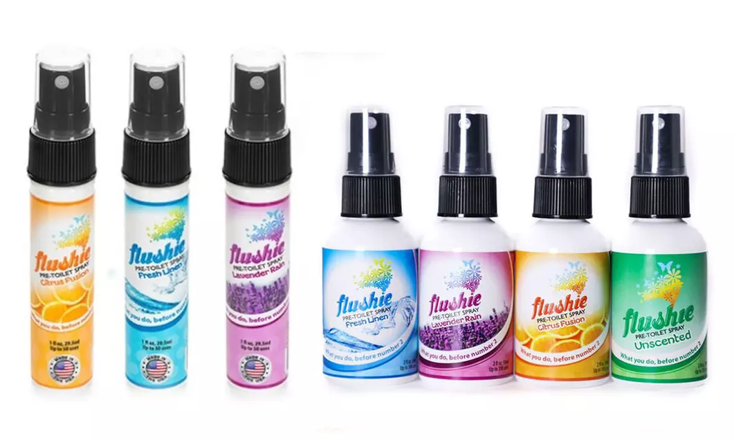 Flushie Pre-Toilet Scented or Unscented Spray (1-, 3-, or 4-Pack) - Primary Image