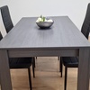 Image 4: Dining Table Set with Four Stylish Leather Chairs
