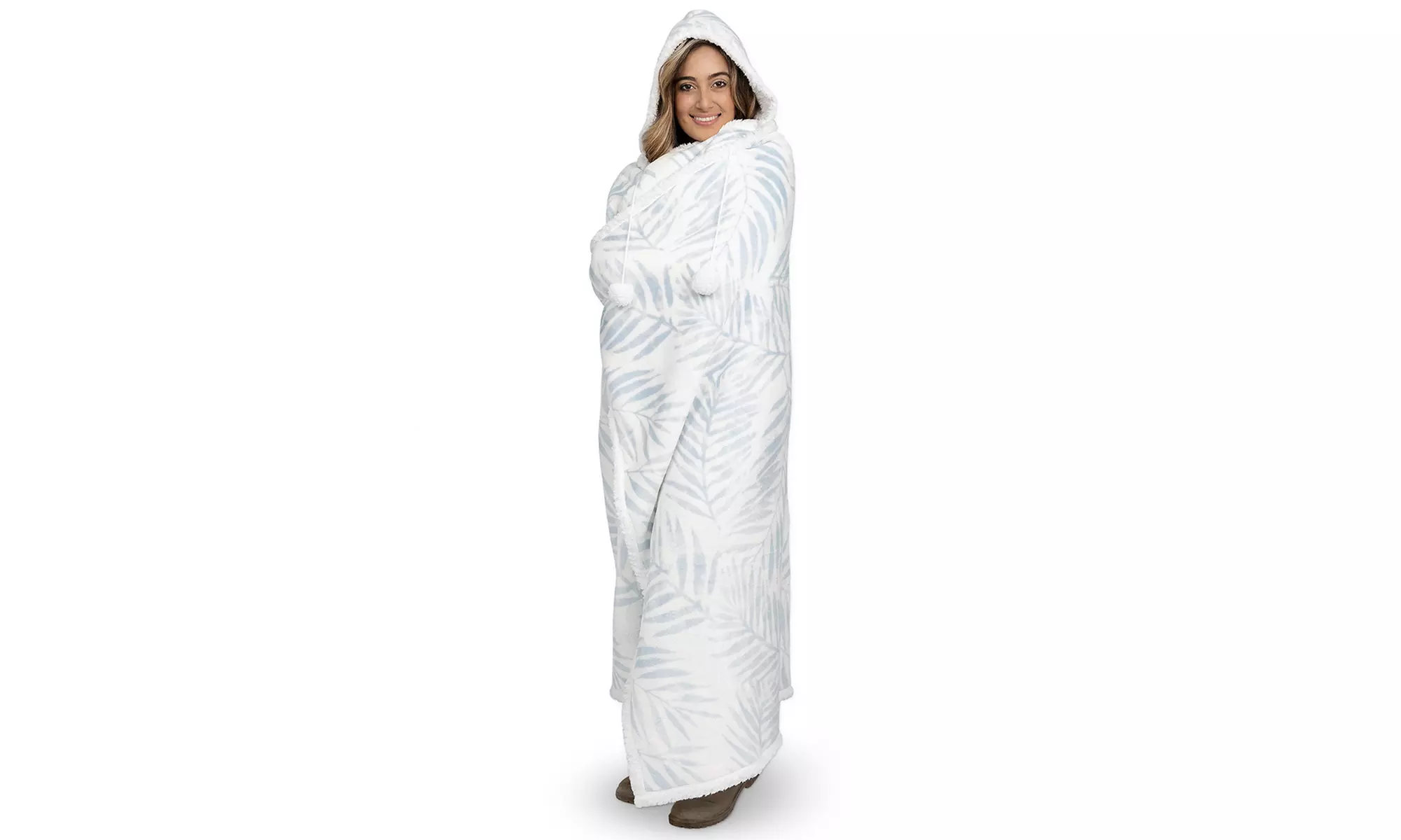 Luxury Super Soft Hoodie Sherpa-Lined Throw Blanket