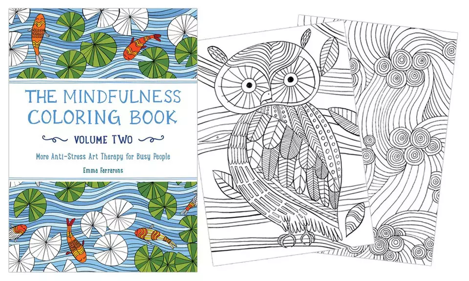 Mindfulness Adult Coloring Book Bundle - Second Medium