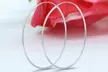 Fine Italian 925 Sterling Silver 65MM Large Oversize Endless Hoop Earrings - Second Medium