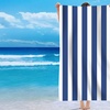 Image 12: Single Jersey Striped Summer Beach or Bath Towel