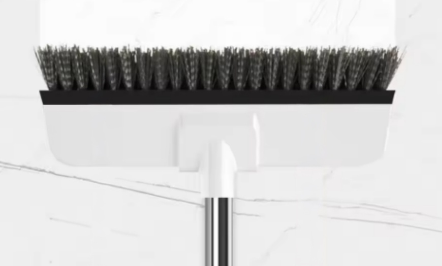 Image 2: Dual-Purpose Scraper And Brush Long-Handled Floor Scrubber