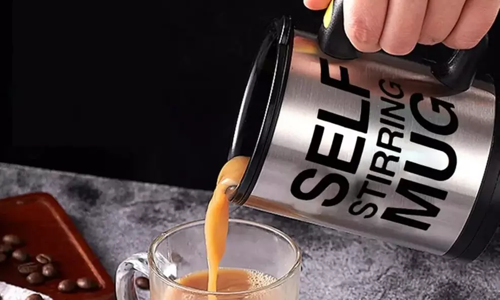 Tasse à café auto-mélangeuse intelligente en acier inoxydable