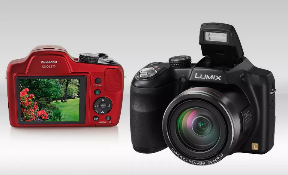 Panasonic LZ30 16MP SLR-Style Camera in Black or Red. Free Returns. - Primary Image