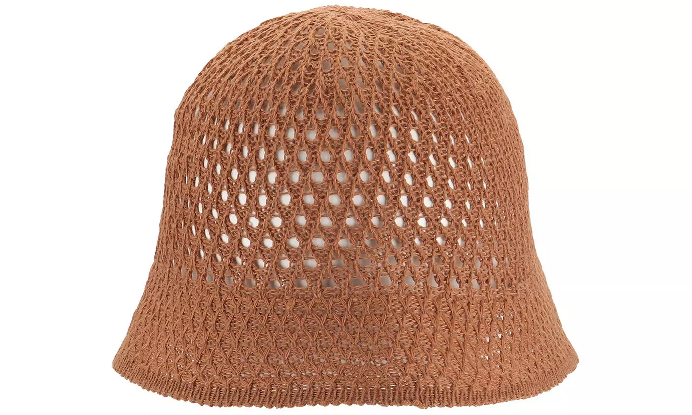 Women's Summer Knit Wide Brim Foldable Bucket Hat