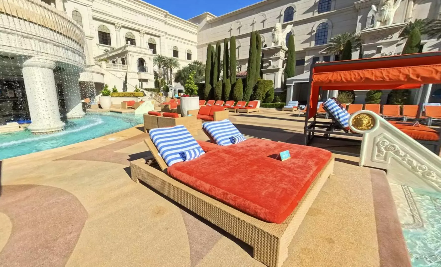 Lounge Like a Caesar at Garden of the Gods Pool Oasis - Cabana, Daybed or Canopy Daybed Rentals at Caesars Palace - 30% Off! - Second Medium