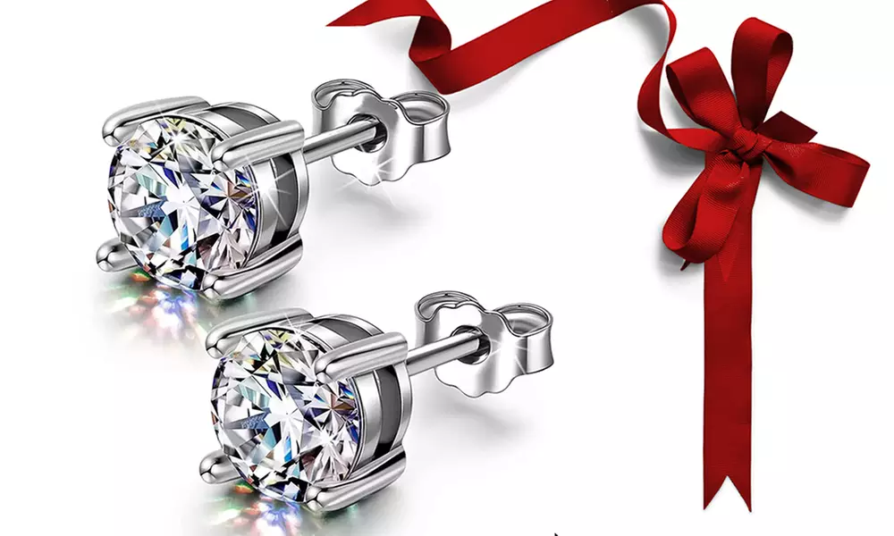 Paire de boucles d'oreilles avec des cristaux Swarovski®