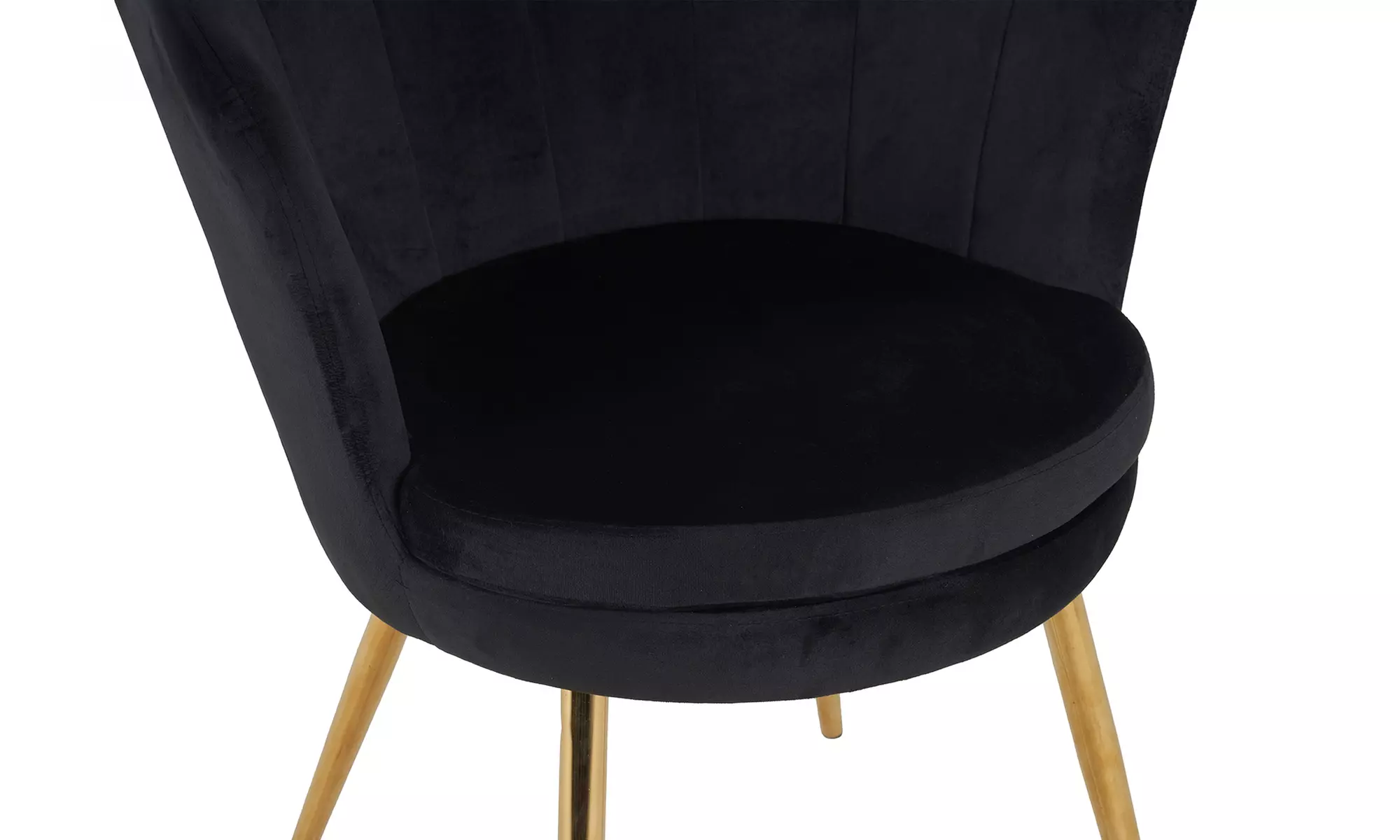 Fluwelen schelpfauteuil