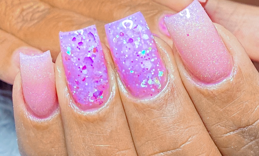 Image 2: Get Stylish Acrylic Nails – Short (Optional Designs) or Medium Length