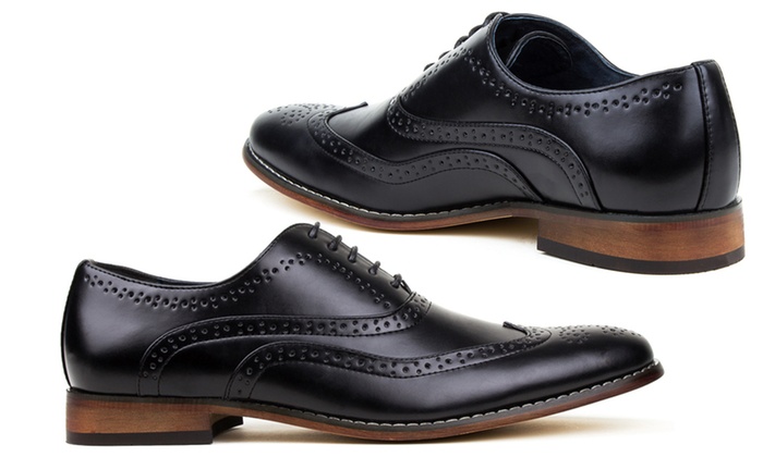 Gino Vitale Men's Wing-Tip Lace-up Dress Shoes | Groupon