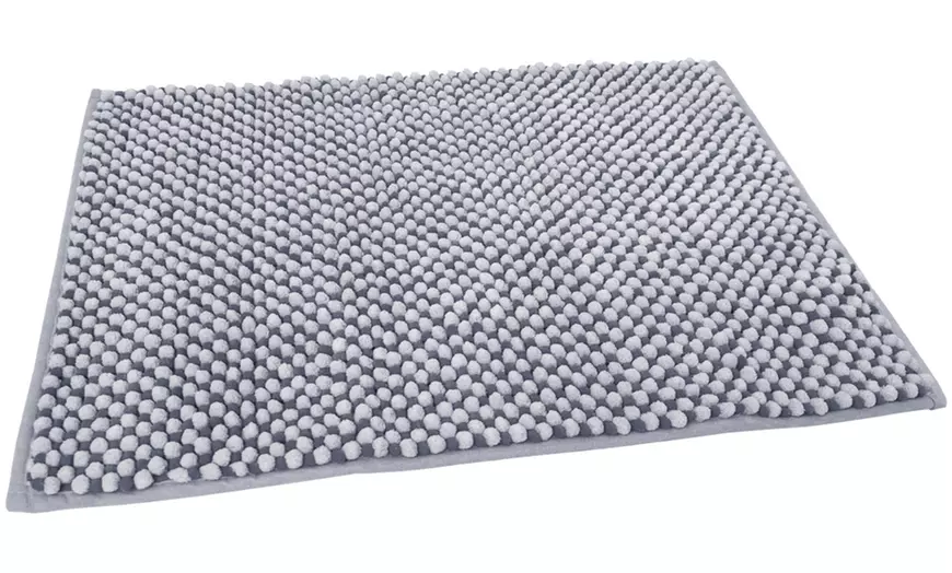 Image 4: Tappeto bagno antiscivolo in ciniglia Dots