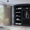 Image 2: Lima Modern Sliding Door Wardrobe with Mirror and Adjustable Shelves