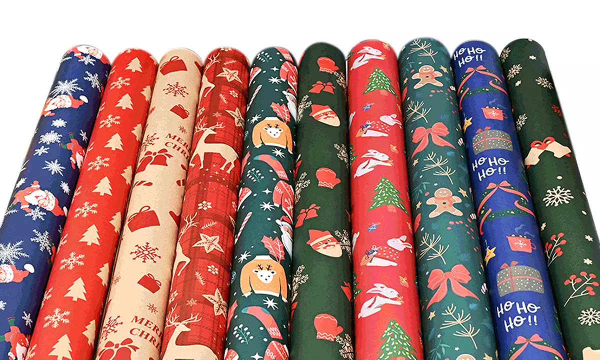10 Pieces of Christmas Wrapping Papers