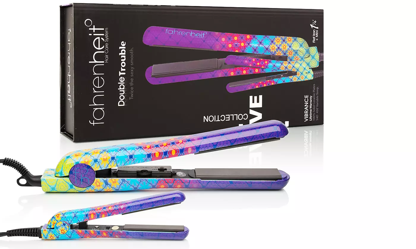 Fahrenheit Double Trouble 1.25" and 0.5" Flat Irons - Second Medium
